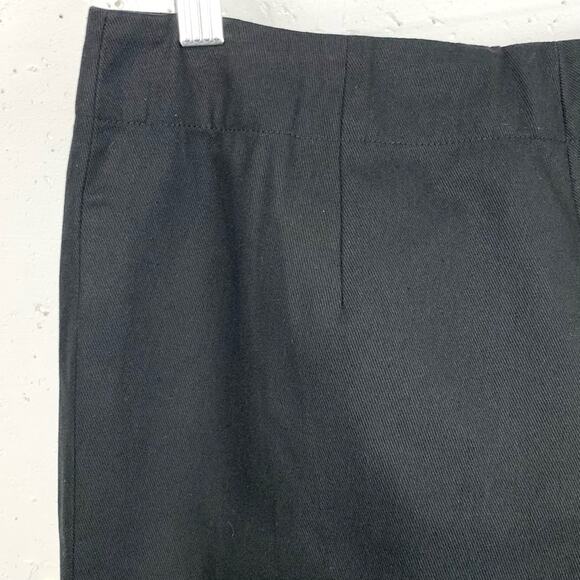 Etcetera Womens Puka Shell Rivet Cuff Cropped Pants Cotton Stretch Black Size 2 - Picture 7 of 10